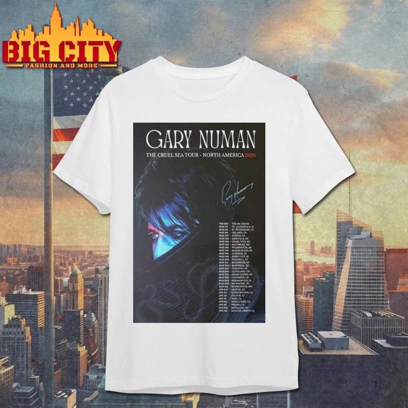 Gary Numan SIGNED 2026 Tour The Cruel Sea Poster Shirt