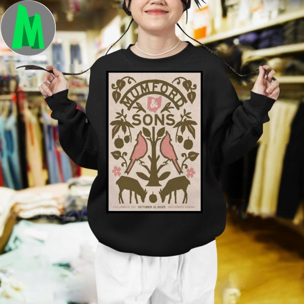 Mumford & Sons Columbus OH Concert October 12 2025 Poster Shirt