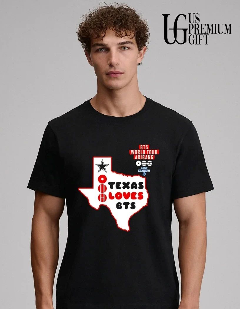 Dallas Cowboys Texas Loves BTS World Tour Arirang at AT&T Stadium shirt