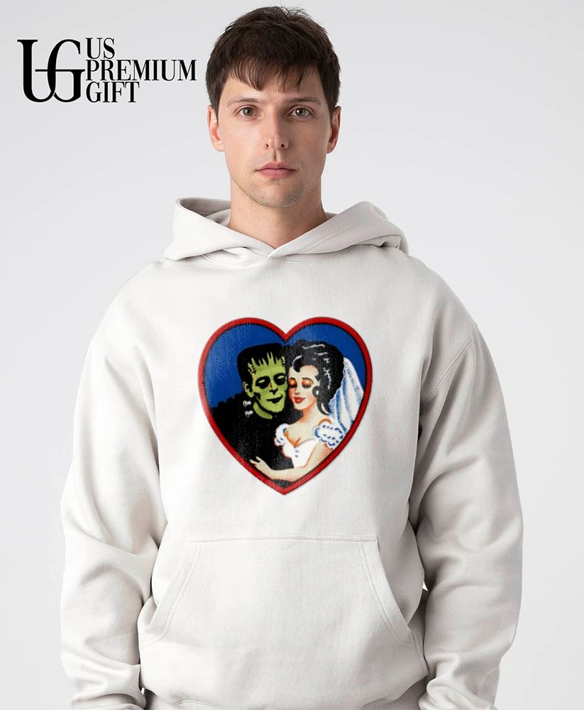 Frankenstein’s Monster and Bride of Frankenstein Romance Heart Halloween shirt