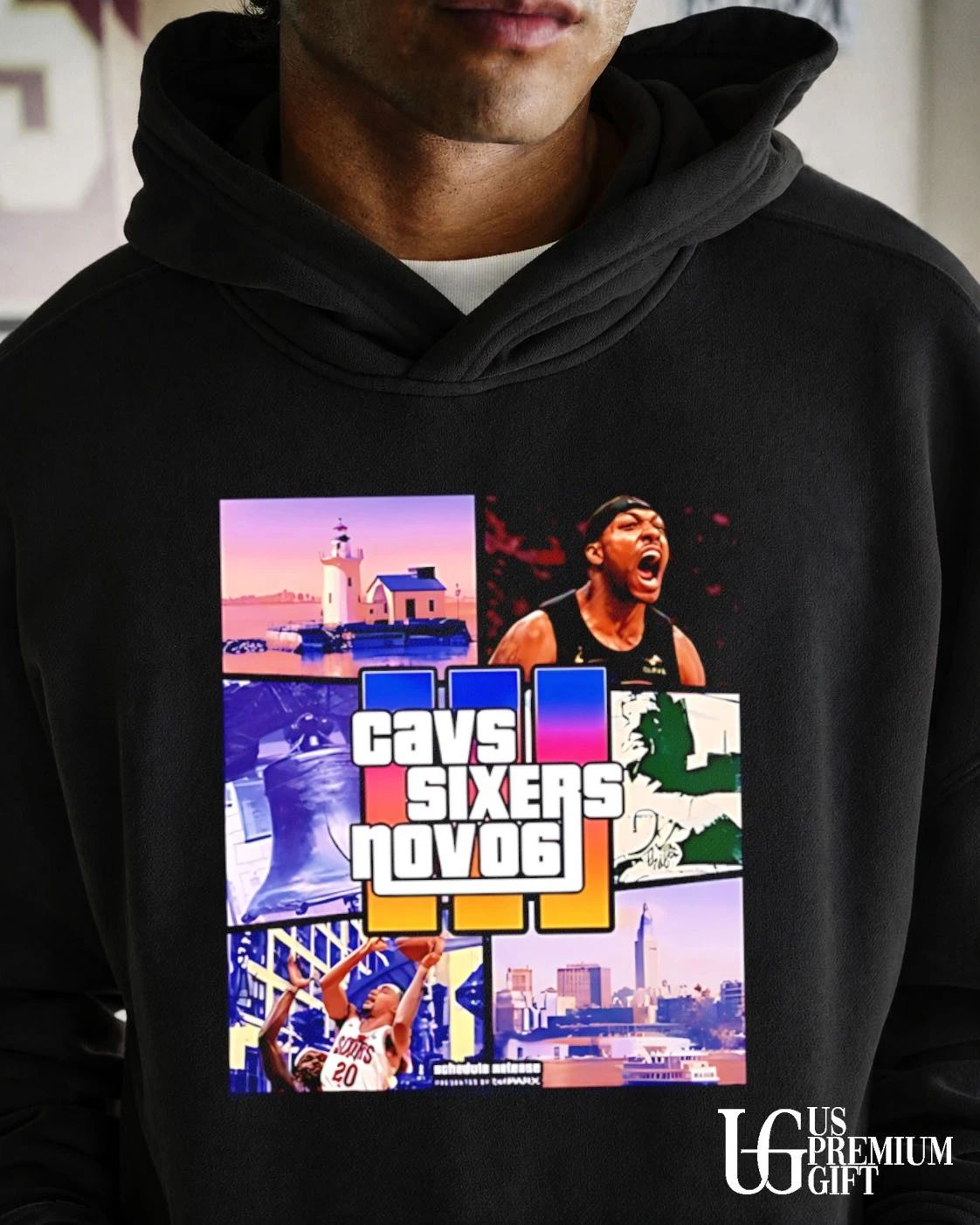 Cleveland Cavaliers vs Philadelphia 76ers 2026 GTA parody shirt