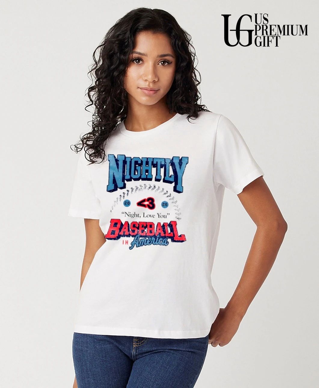 Nightly Baseball in America Night Love You 2026 shirt