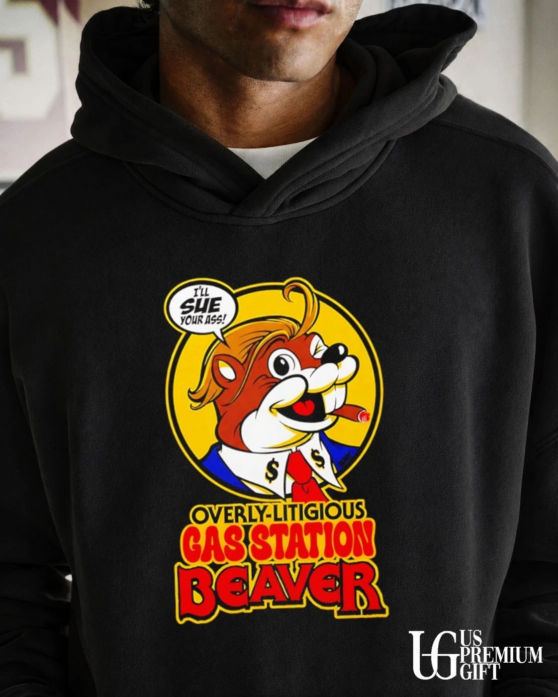 Overly-Litigious Gas Station Beaver shirt