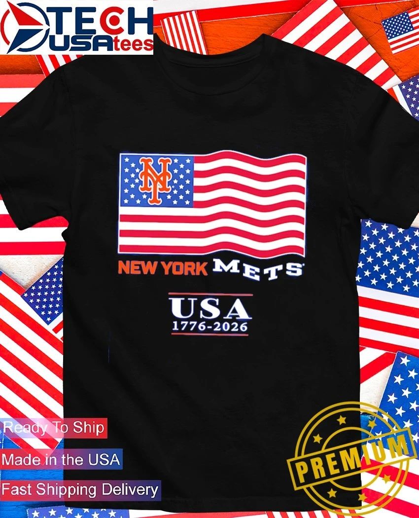 New York Mets USA 1776-2026 flag shirt
