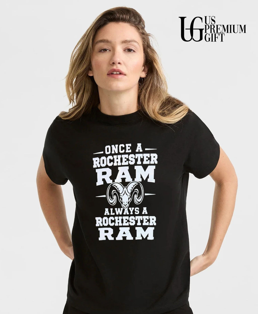 Once a Rochester Ram Always a Rochester Ram logo shirt
