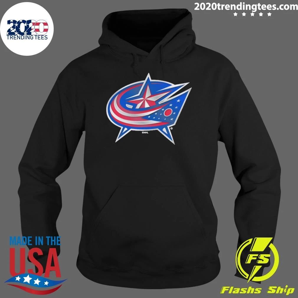 Columbus Blue Jackets Metallic Mascot Shirt