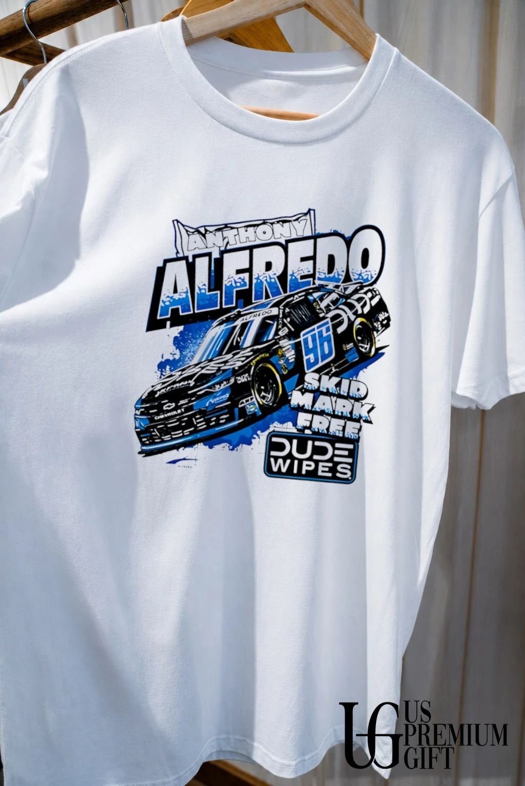 Anthony Alfredo 96 Dude Wipes Skid Mark Free Viking Motorsports shirt