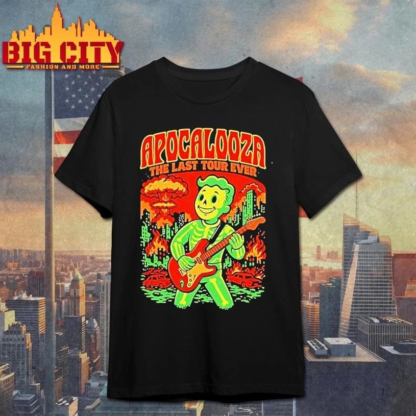 Vault Boy Apocalooza The Last Tour Ever Graphic Cartoon Shirt