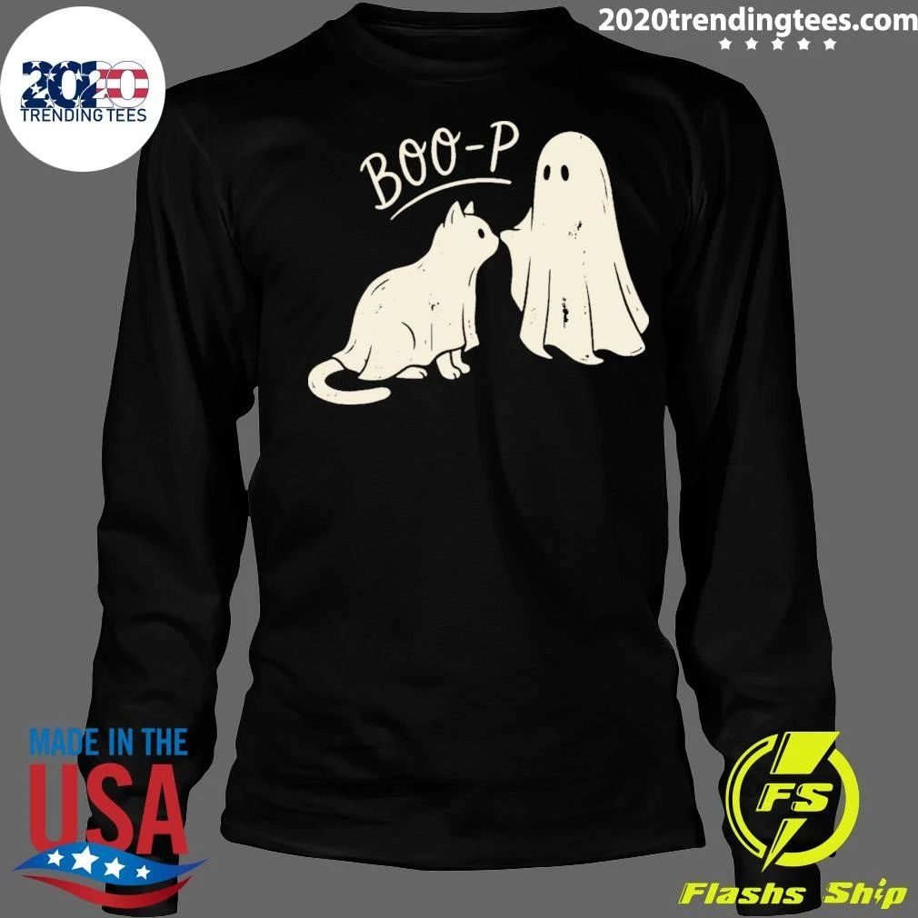 Boop-P Humor Halloween Cat Ghost Shirt