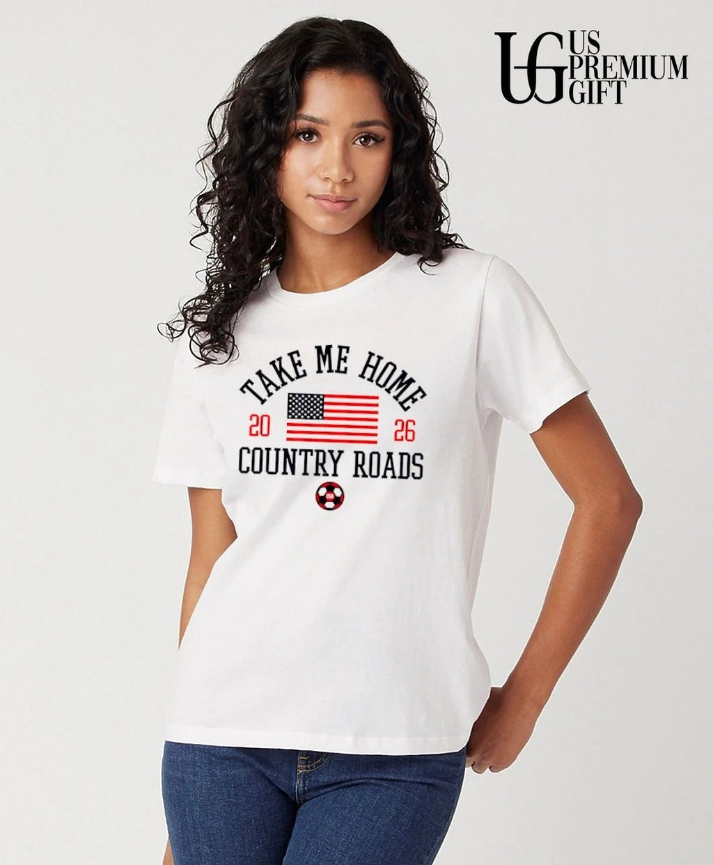 Take Me Home Country Roads USA flag shirt