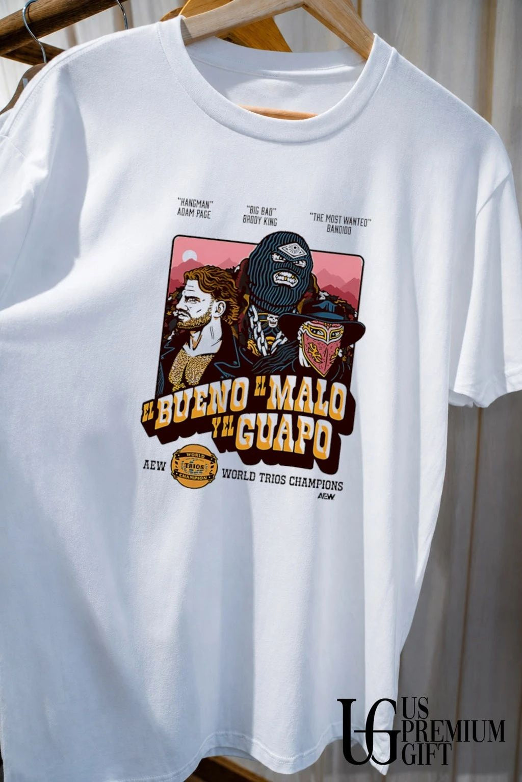 Hangman Adam Page Brody King and Bandido AEW World Trios Champions shirt