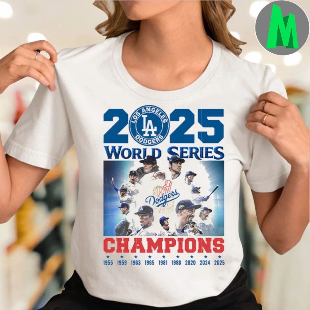 Dodgers logo world champions world champion T-Shirt