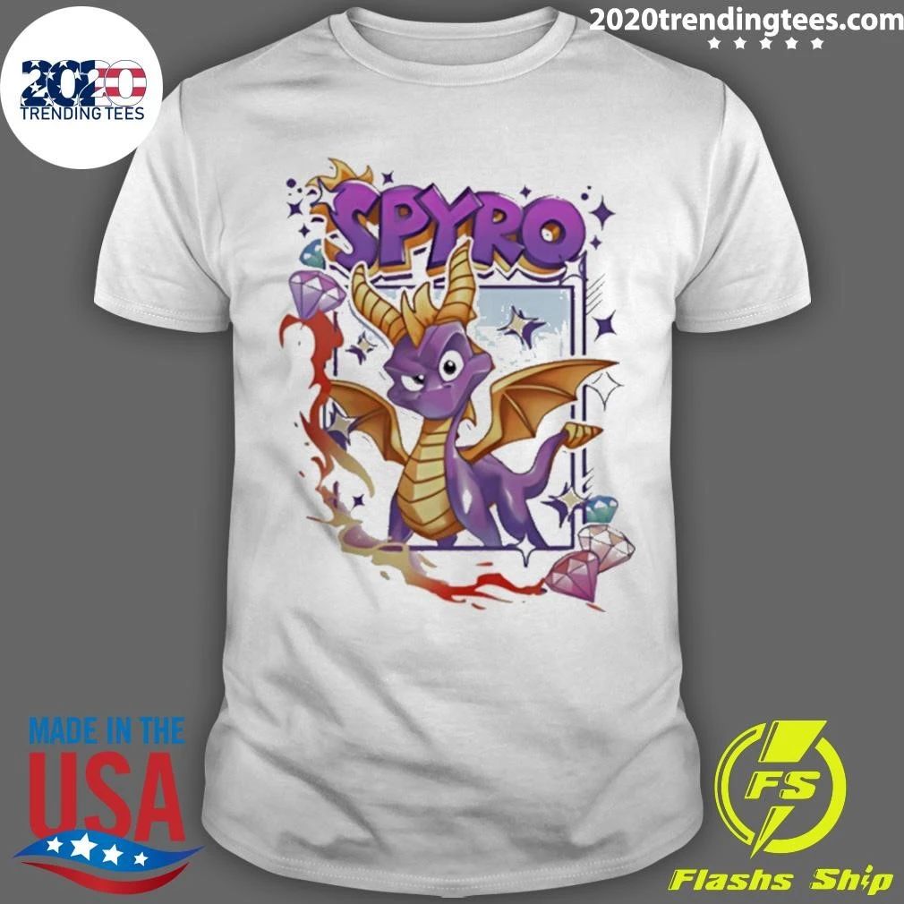 Purple Dragon Polaroid Spyro Cartoon Shirt