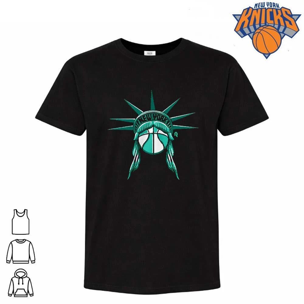 New York Liberty Statue Of Liberty Basketball Logo Teal Black shirt
