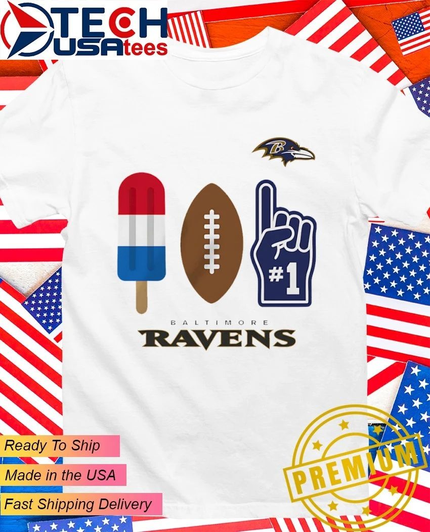 Baltimore Ravens Americana Pop popsicle football and number 1 shirt