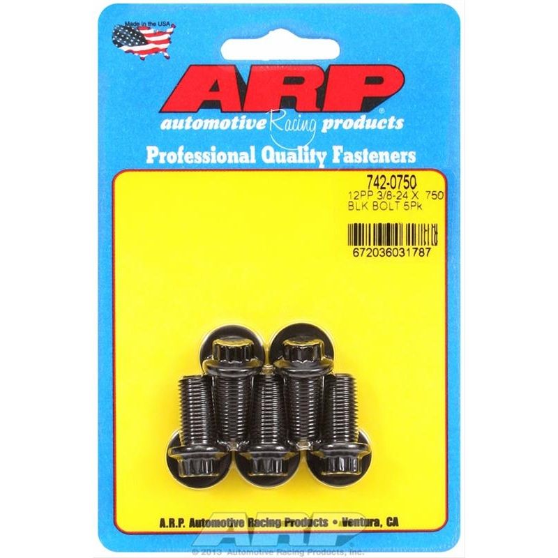 ARP 3/8″-24 x .750 12pt black oxide bolts