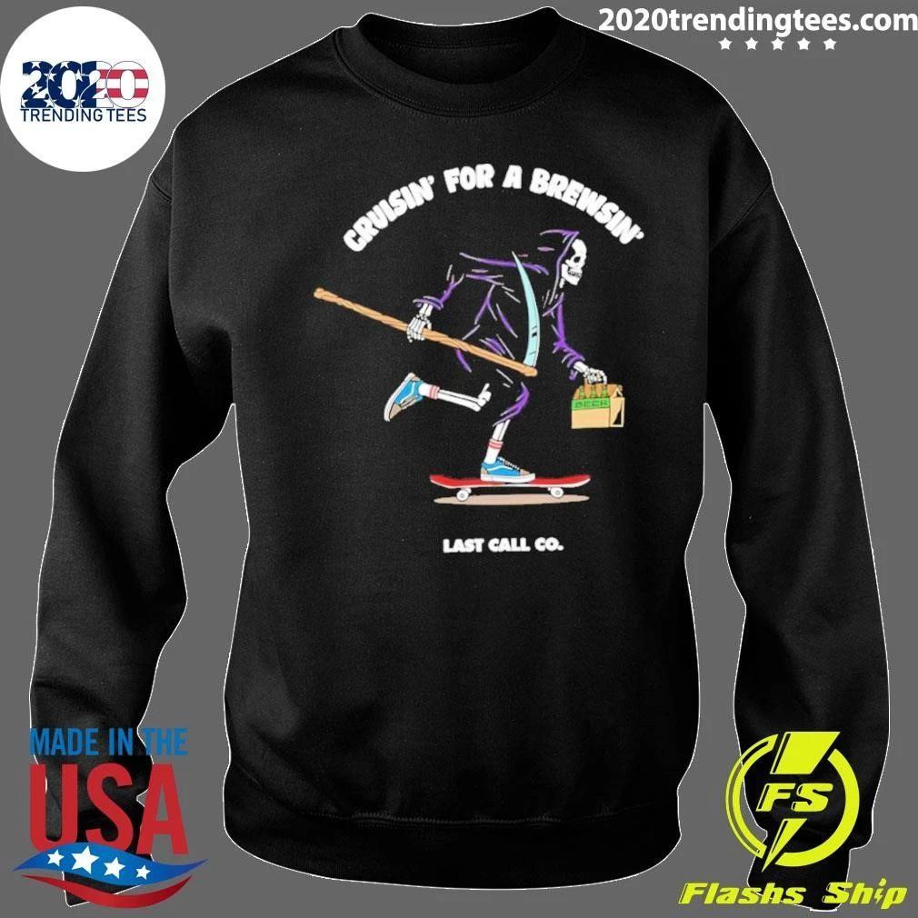Grim Reaper Cruisin’ For A Brewsin’ Last Call Co Shirt
