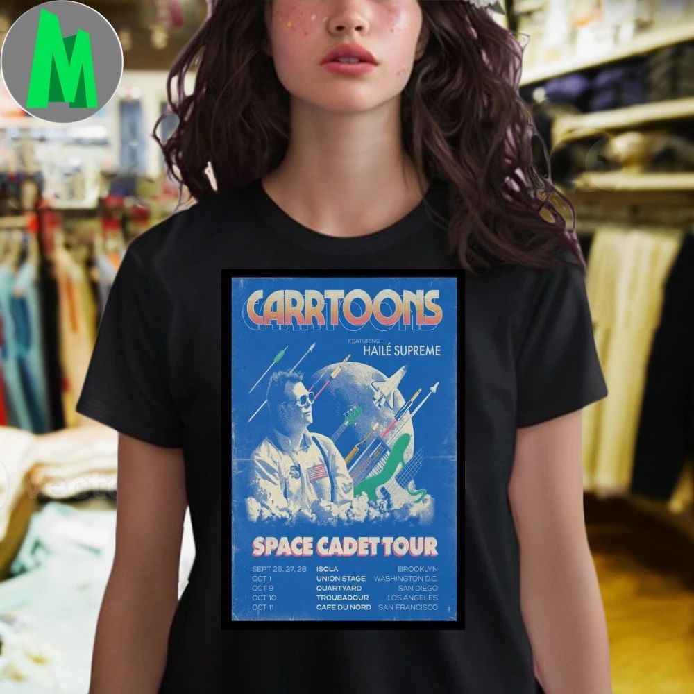 CARRTOONS September + October Space Cadet 2025 Tour Poster Shirt