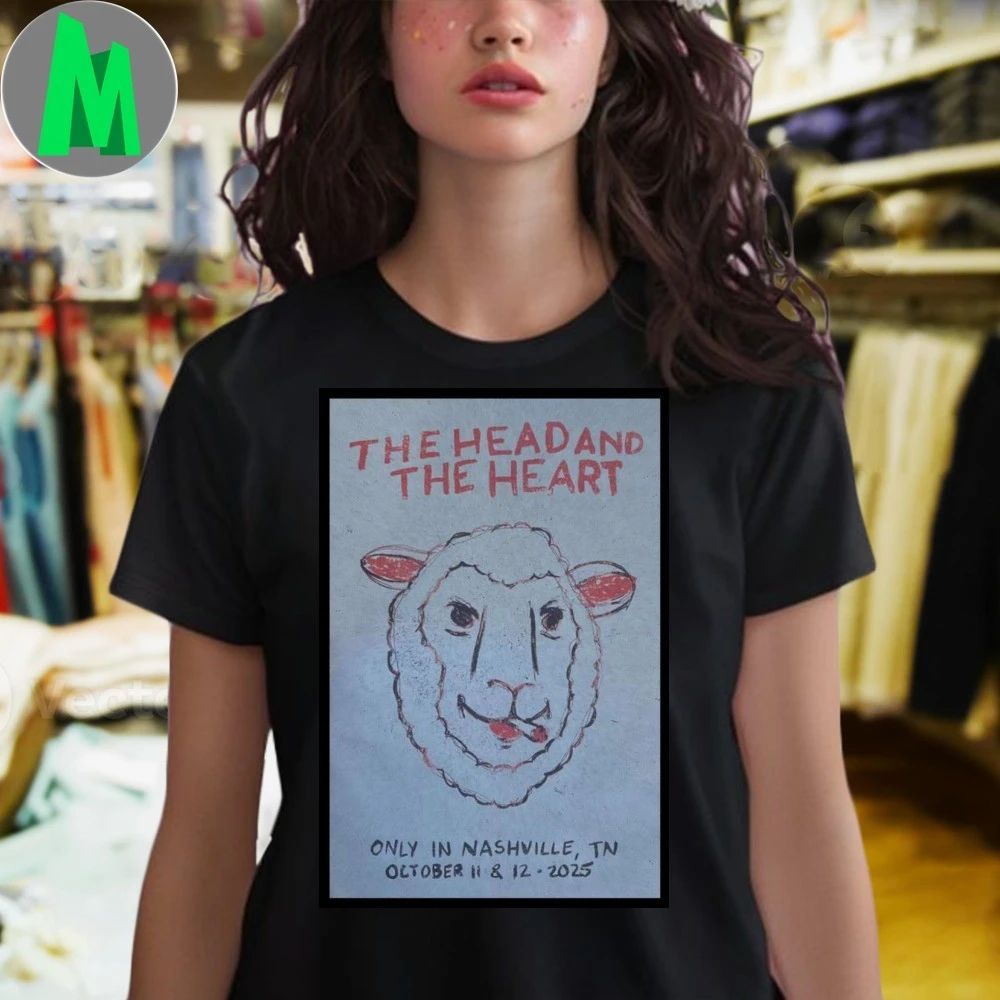 The Head And The Heart Nashville, TN October 11-12 2025 Concert Poster Shirt