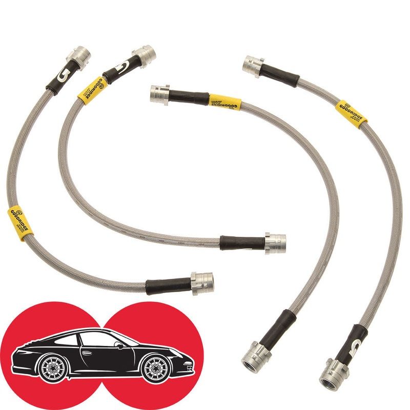 Goodridge G-Stop Stainless Steel Brakeline Kit (Red PTFE Covering)