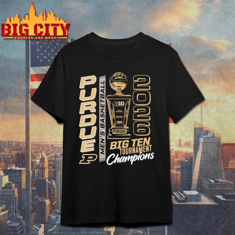 Purdue Boilermakers Men’s Basketball 2026 Big Ten Tournament Champions Trophy Shirt