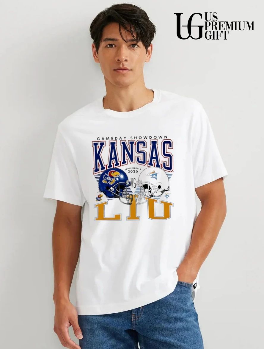 Kansas Jayhawks LIU Sharks September Gameday helmet 2026 shirt