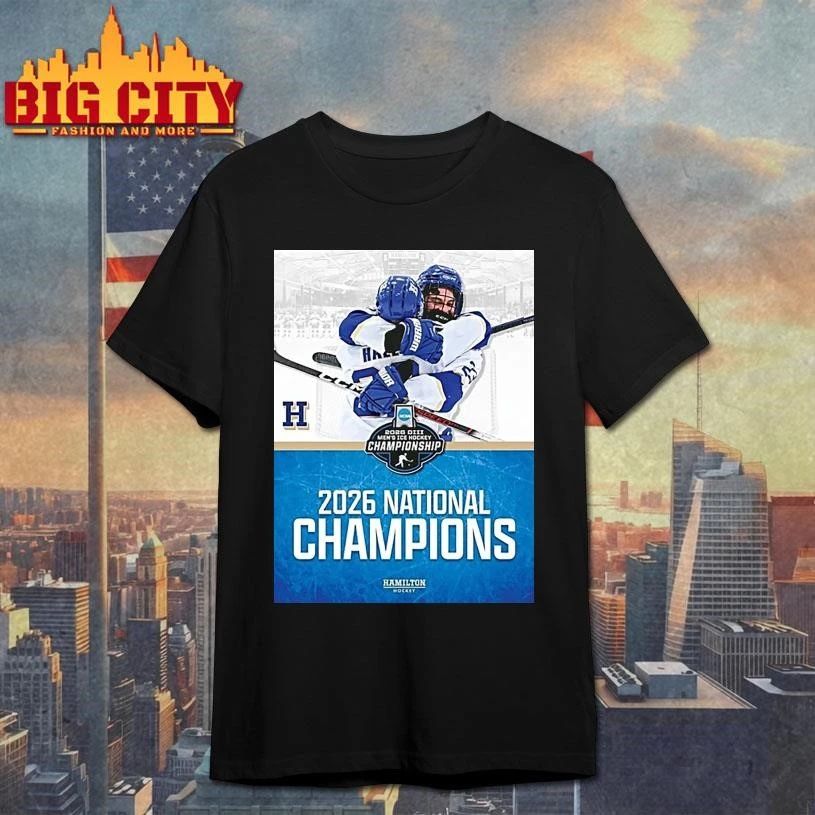 Hamilton College 2026 National Ncaa Division Iii Mens Ice Hockey Championship Shirt