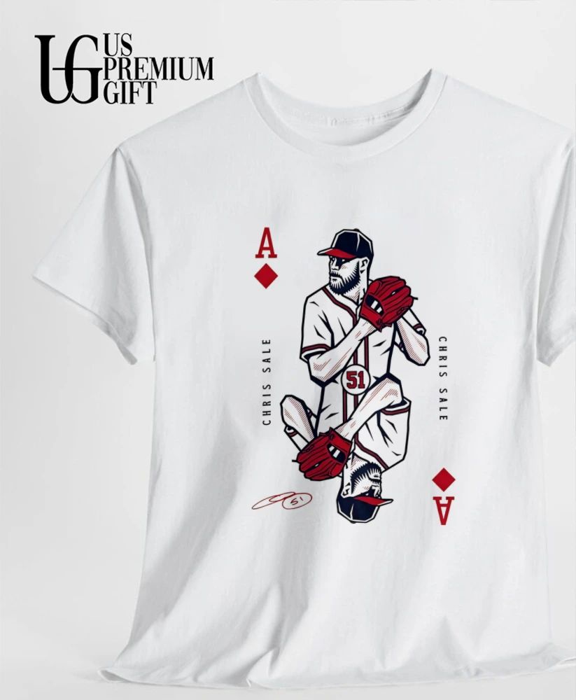 Chris Sale Atlanta Braves baseball Ace playing card signature shirt