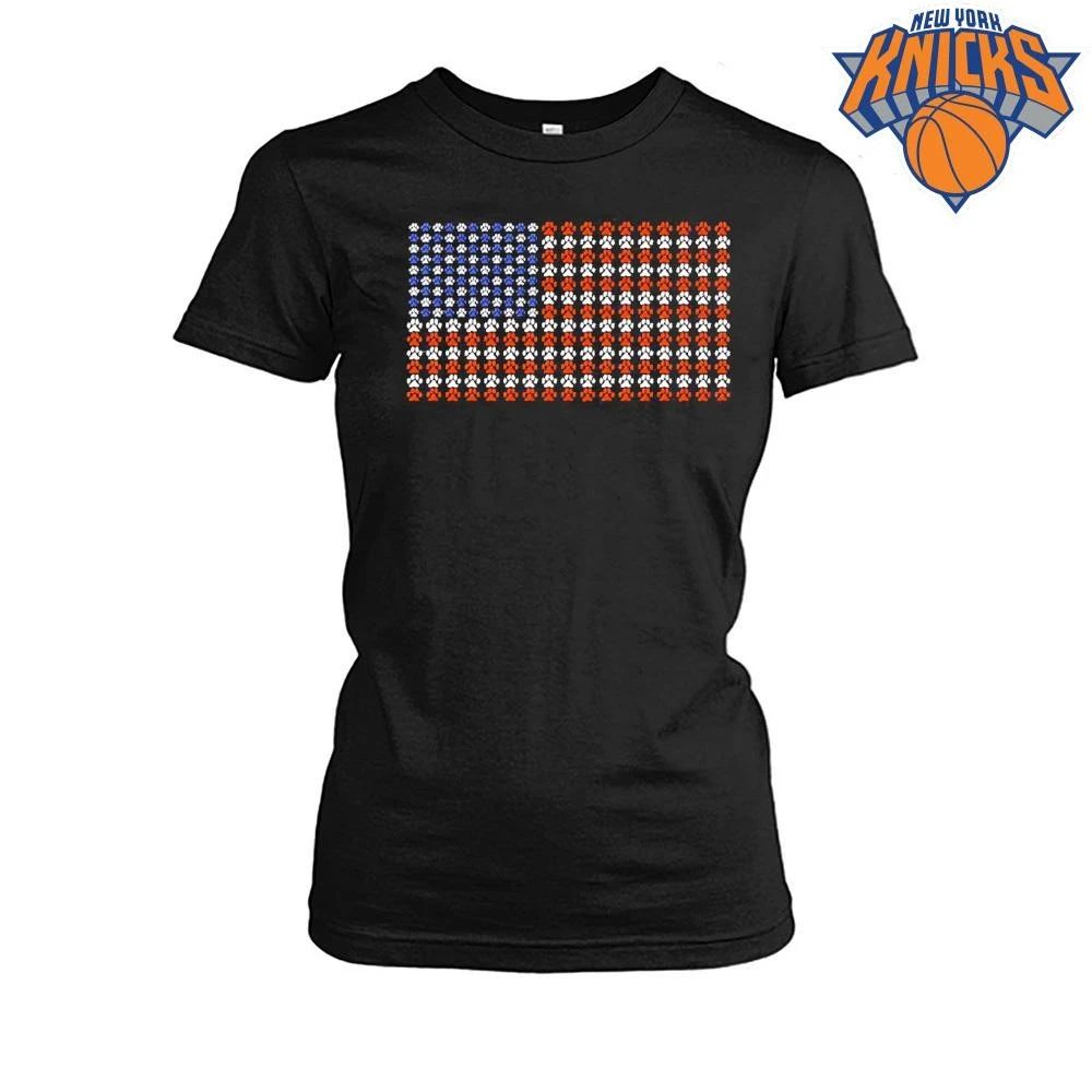 American Flag Paw Prints Dog Lover Patriotic USA Stars Stripes Pet Owner shirt