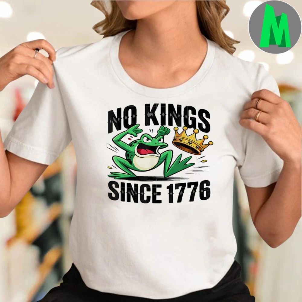 No Kings Since 1776 Frog Protest Patriotic USA Shirt