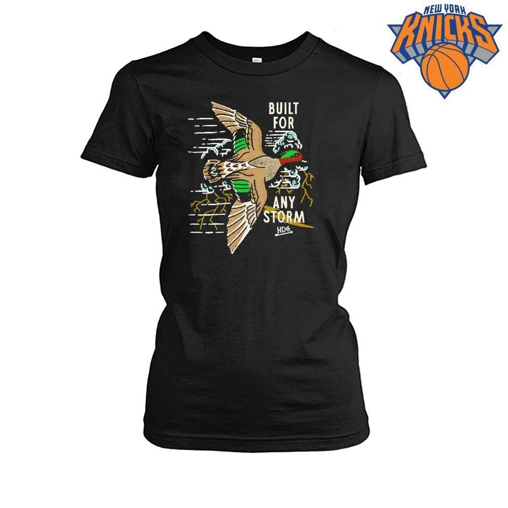 Built For Any Storm Flying Duck Lightning Bolt Vintage Hunt Wildlife Graphic shirt