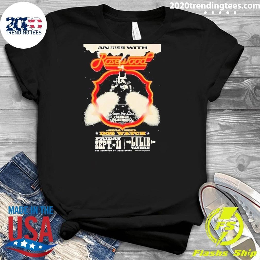 An Evening With Rosewood Down The Line Single Launch September 11 2026 At Lulie Tavern Australia Shirt