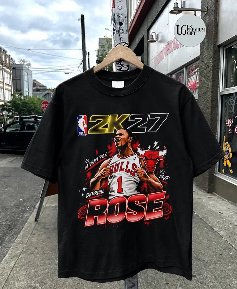 2K27 MVP Derrick Rose #1 Draft Pick graphic shirt
