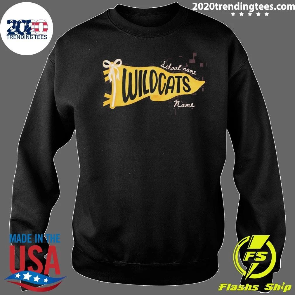 Wildcats Personalized School Spirit Back To School Teacher Student Mascot Team Shirt