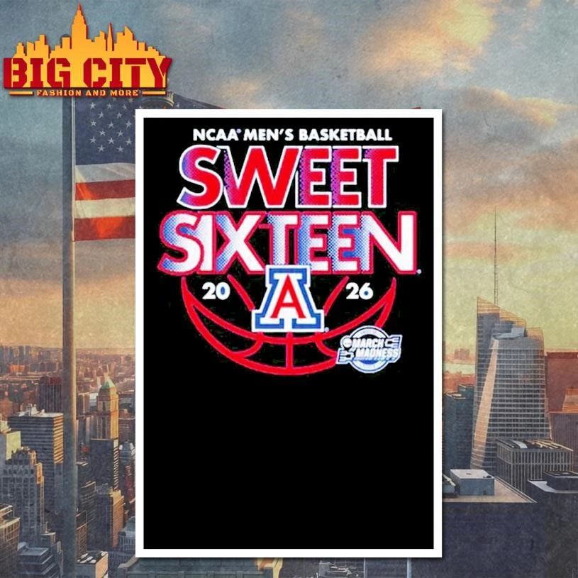 Arizona Men’s Basketball 2026 NCAA March Madness Sweet Sixteen Shirt