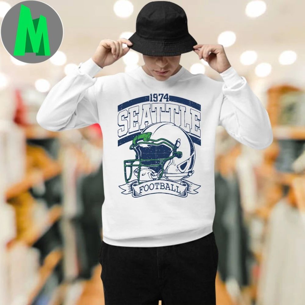 Seattle Team Football Helmet Shirt