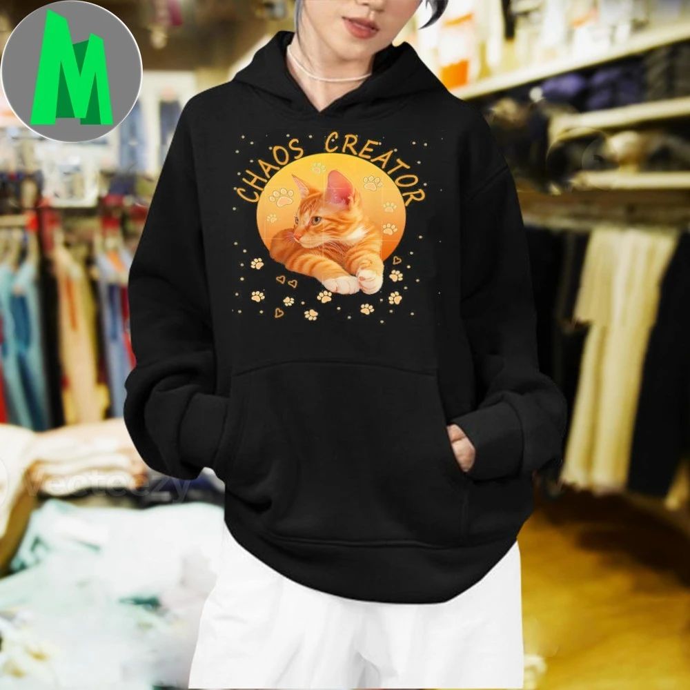 Orange Tabby Ginger Kitten Cat Lovers Mom Dad Chaos Creator Shirt