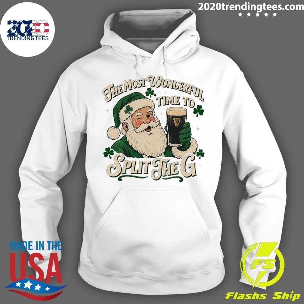 Santa Splitting The Most Wonderful Time To Split The G Irish Christmas Shirt