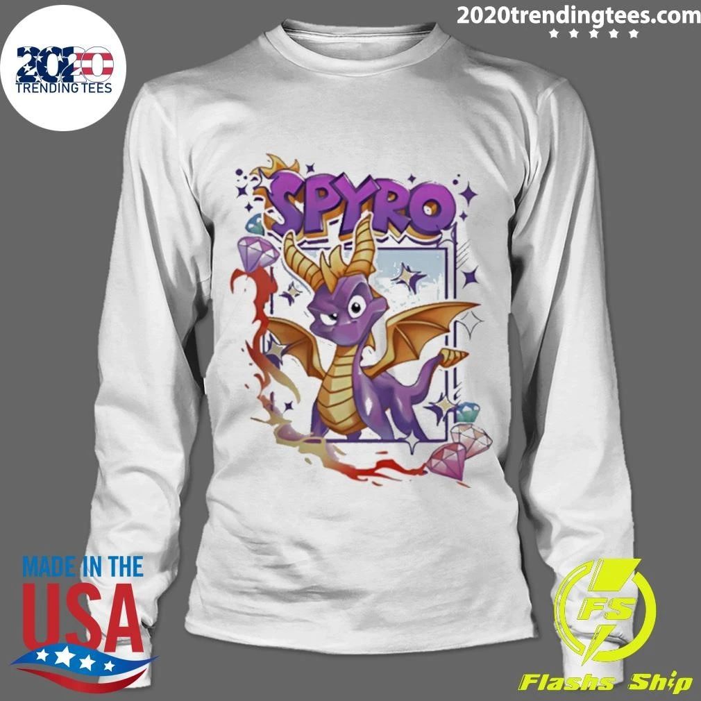 Purple Dragon Polaroid Spyro Cartoon Shirt