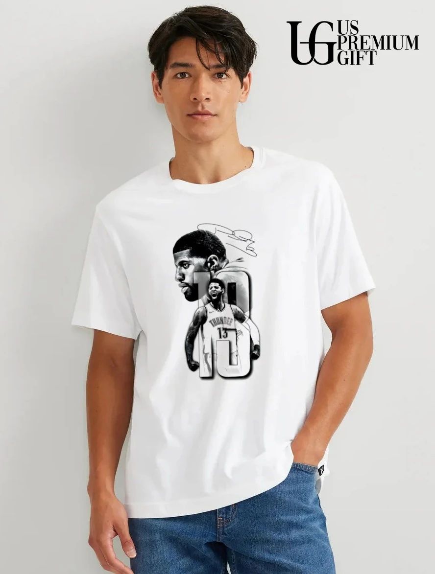 Paul George Oklahoma City Thunder basketball signature portrait shirt