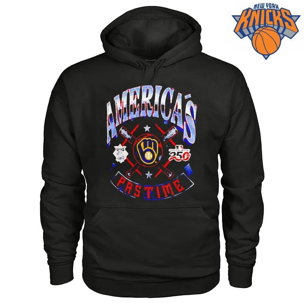 Milwaukee Brewers Americas Pastime Celebrating Americas 250th League Baseball T Shirt