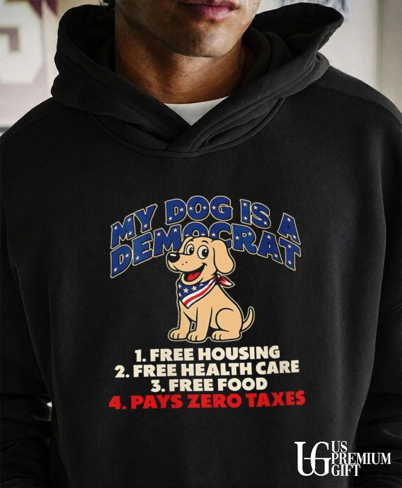 My Dog is a Democrat Yellow Labrador Humor shirt