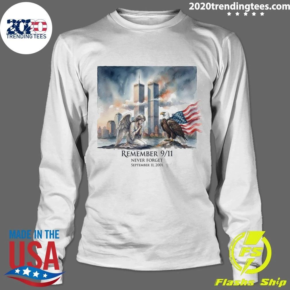 Remember 9-11 Never Forget September 11, 2001 American Eagle Memorial Shirt
