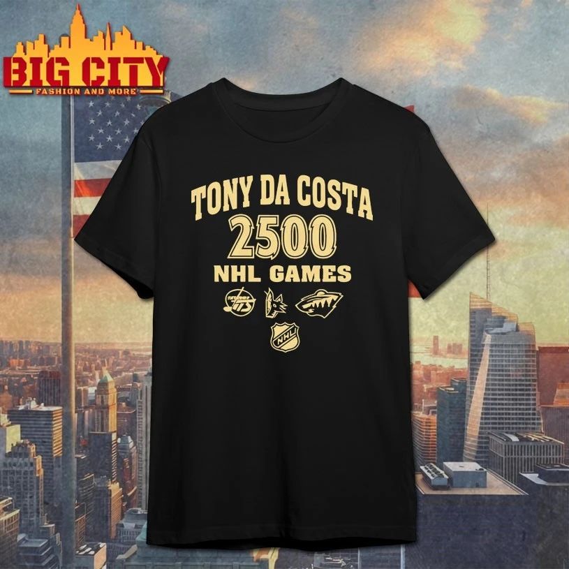 Tony Da Costa 2500 NHL Games logo T-shirt