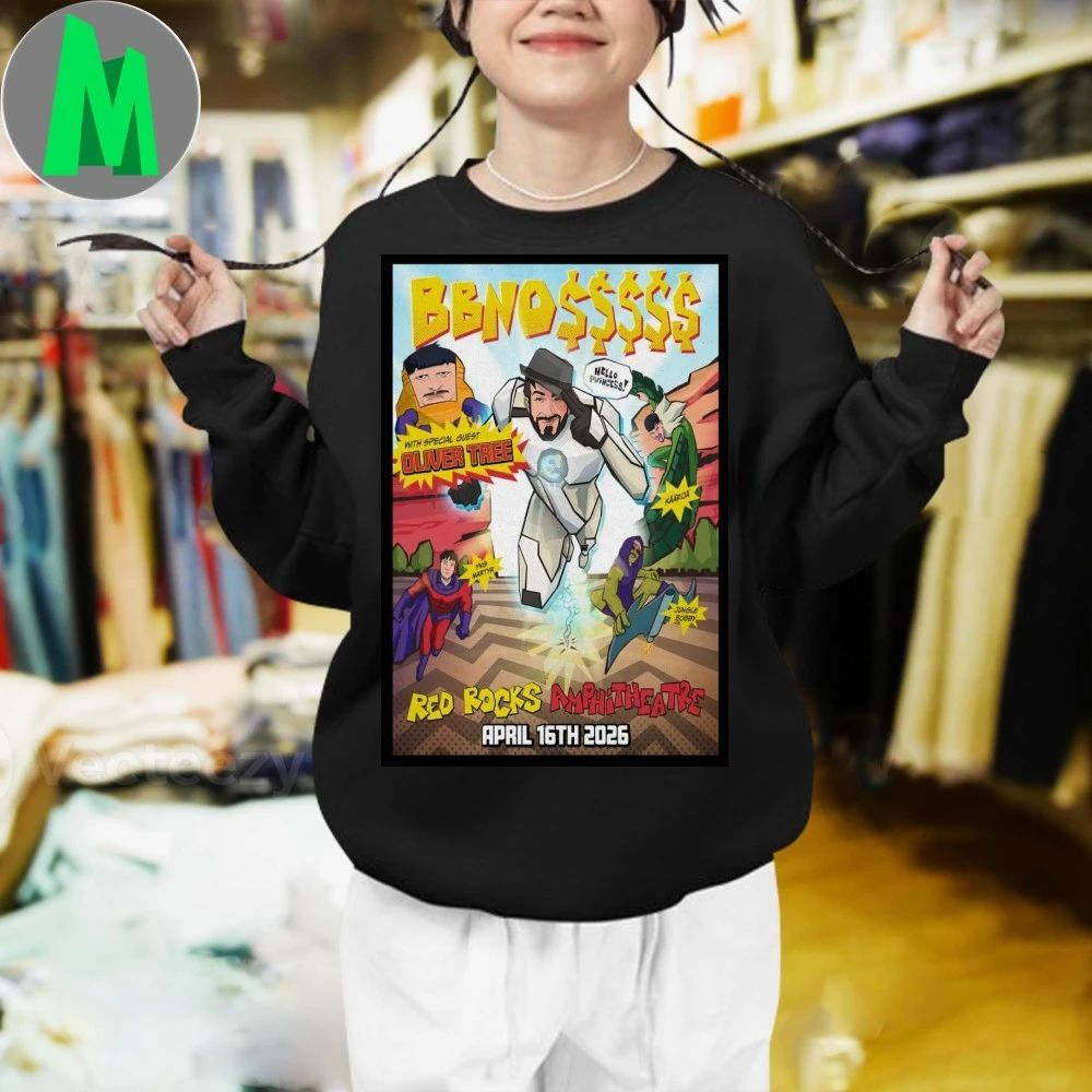 Bbno$ Red Rocks Amphitheatre Morrison April 16 2026 Poster Shirt