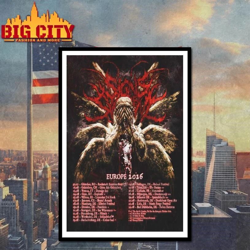 Signs Of The Swarm Europe 2026 Tour Poster Shirt