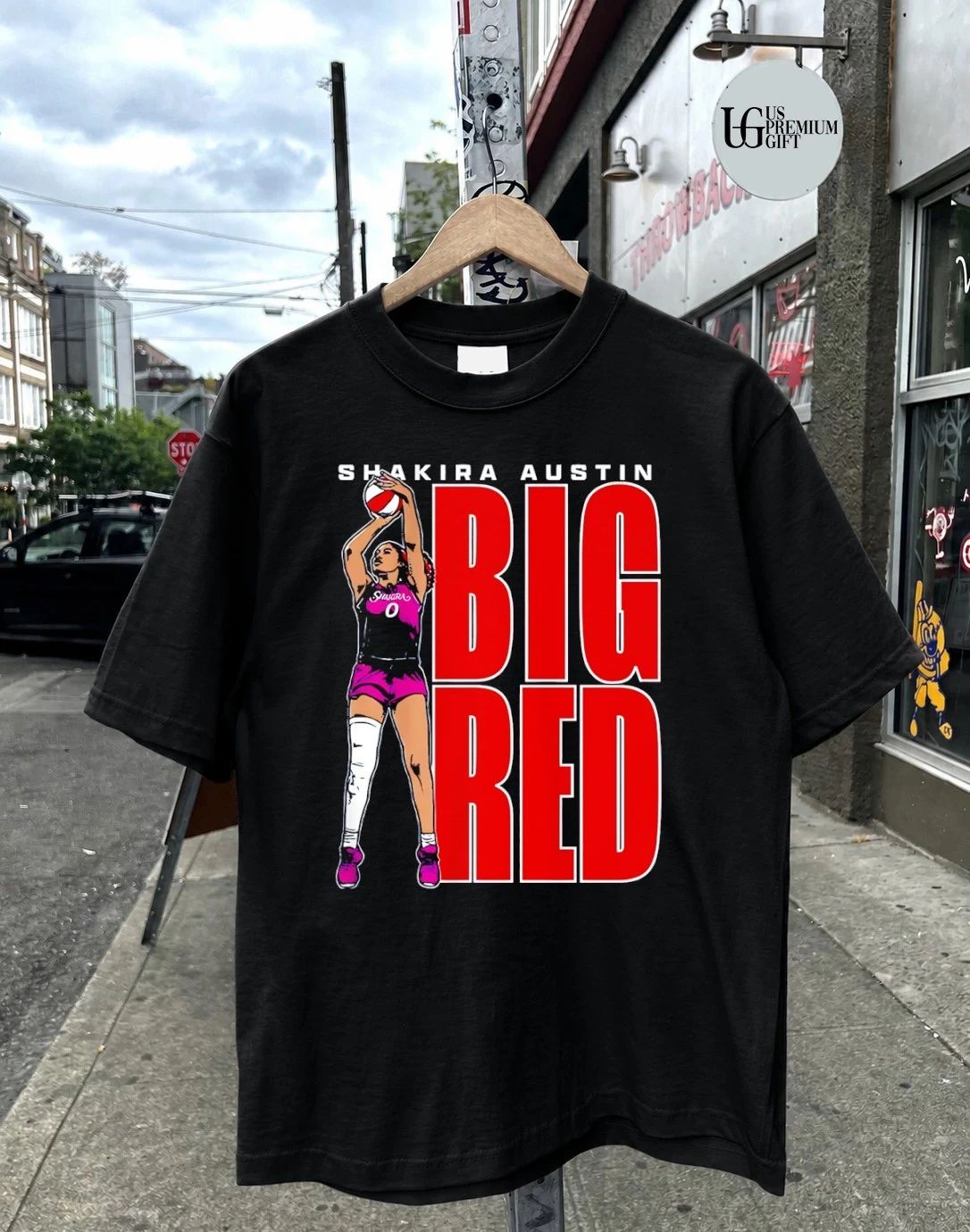 Shakira Austin Big Red Washington Mystics WNBA shirt