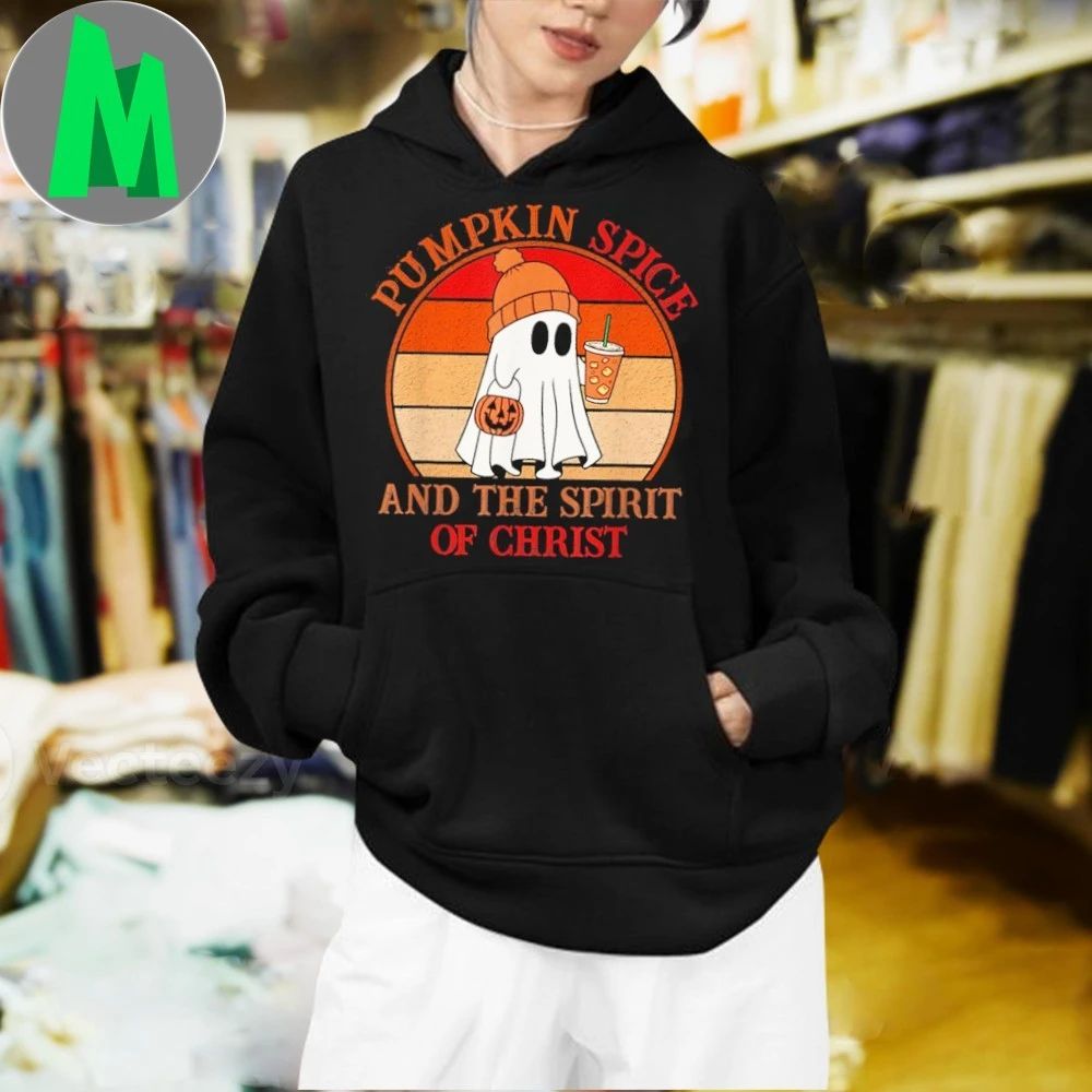 Cute Ghost Pumpkin Spice The Spirit Of Christ Halloween Shirt