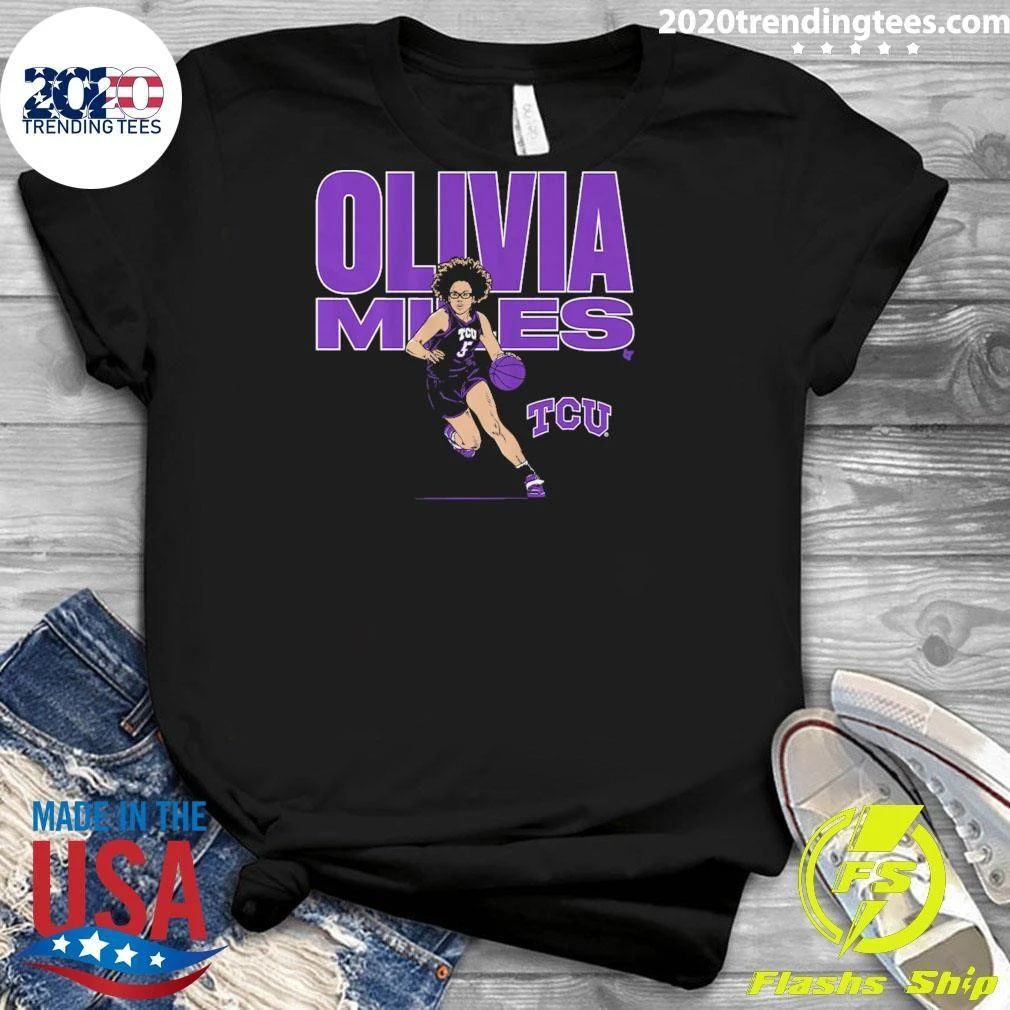 TCU Basketball Olivia Miles Name Pose Shirt