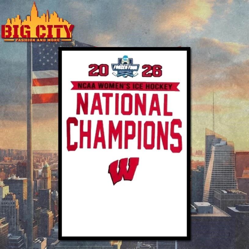 Wisconsin Badgers Ncaa Frozen Four Womens Ice Hockey National Champions 2026 Shirt